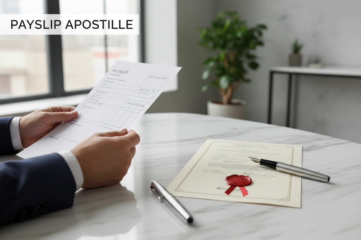 Payslip or salary statement apostille: how to legalise UK income documents for use abroad