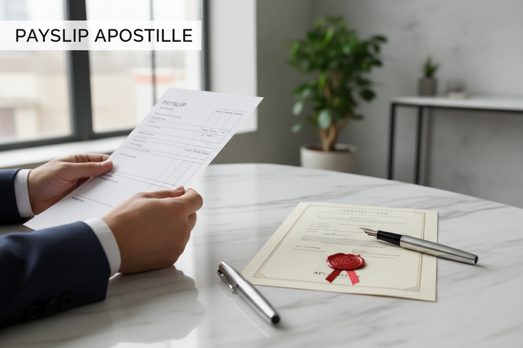 Payslip or salary statement apostille: how to legalise UK income documents for use abroad