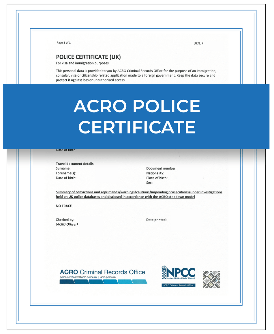 ACRO police certificate – Next Day Apostille Service