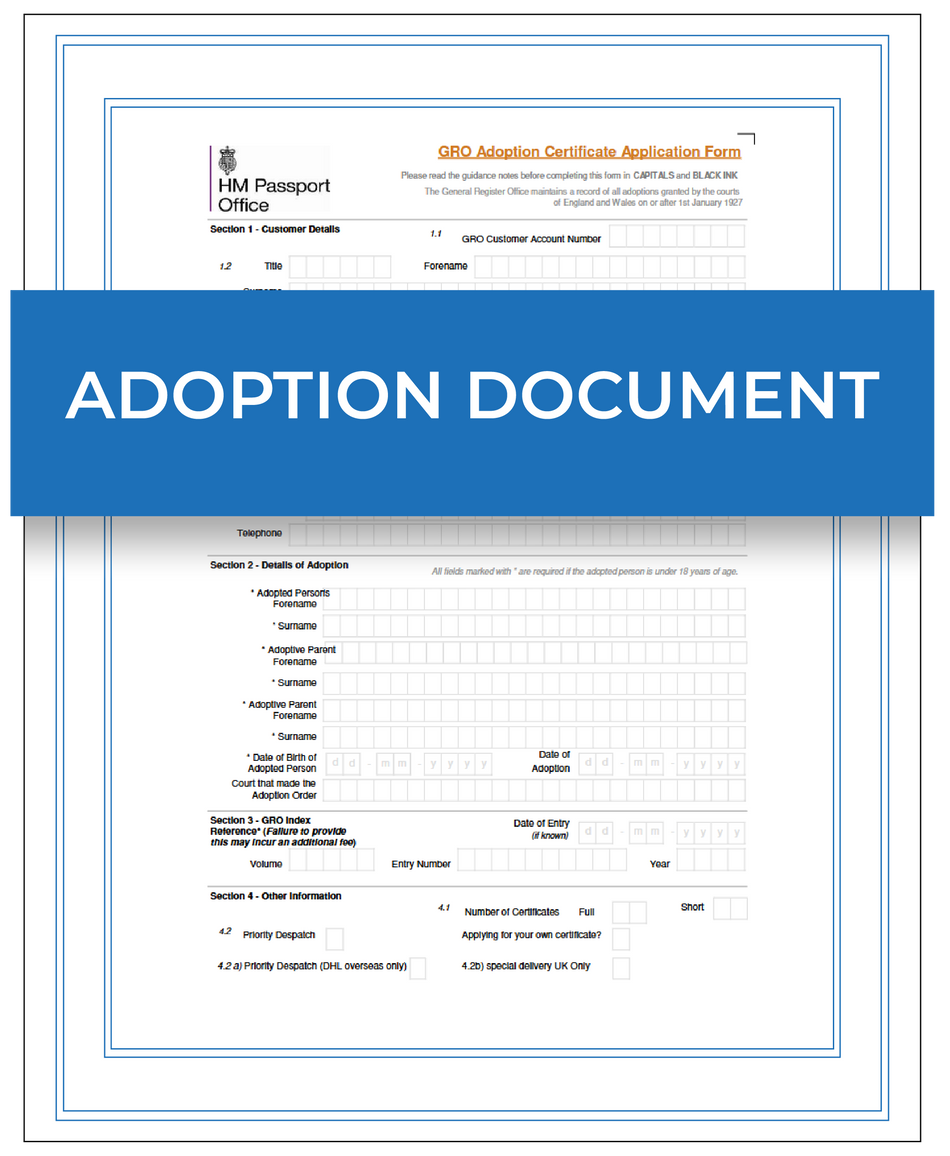 Adoption document – Next Day Apostille Service