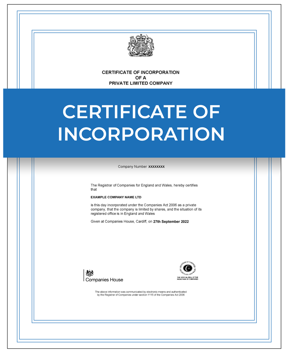 Certificate of Incorporation – Next Day Apostille Service