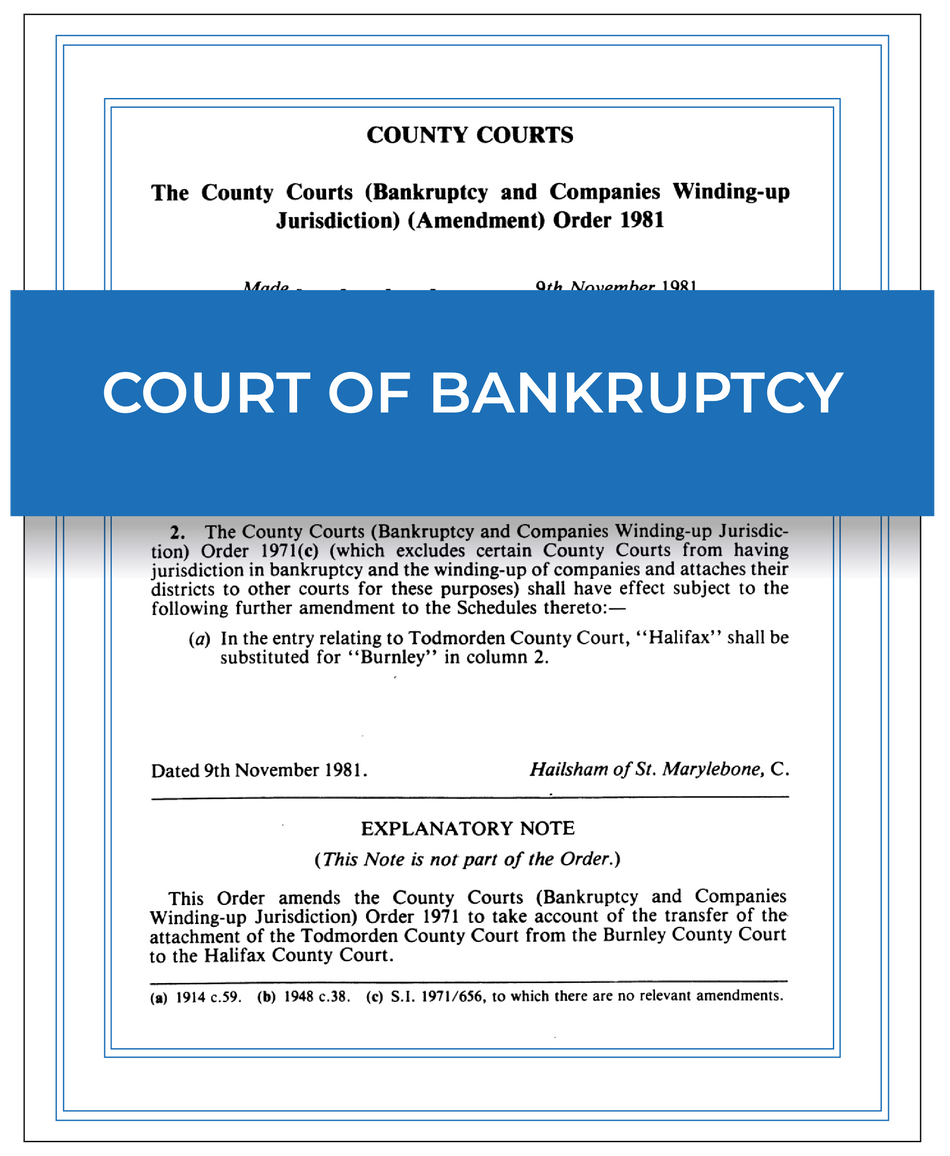 Court of Bankruptcy document – Next Day Apostille Service