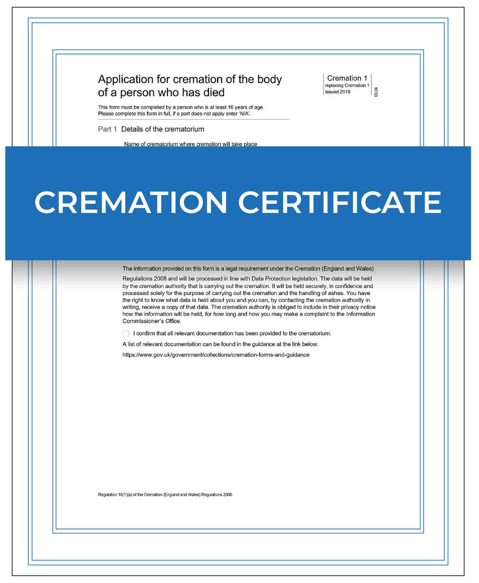 Cremation certificate – Next Day Apostille Service