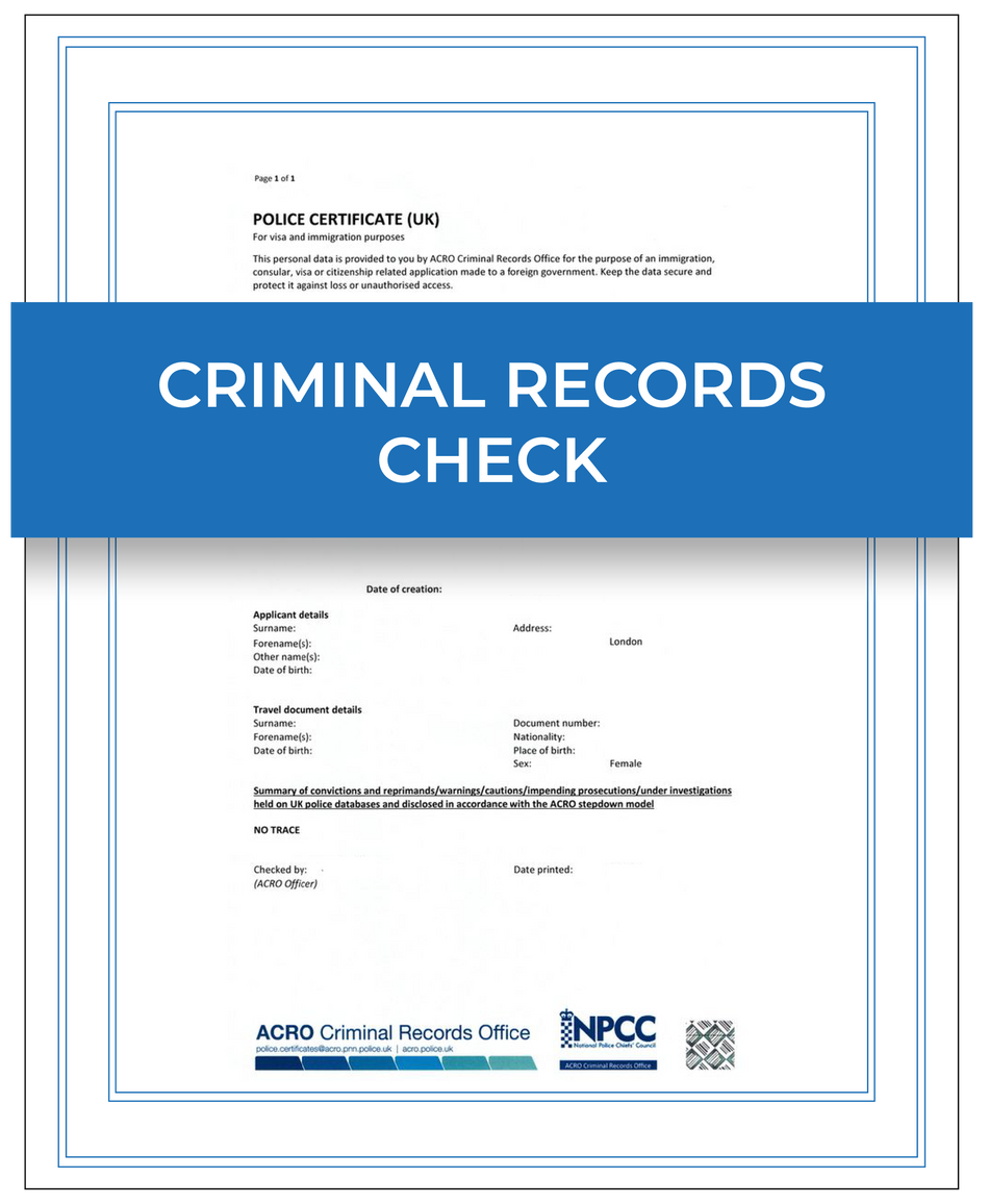 Criminal records check – Next Day Apostille Service