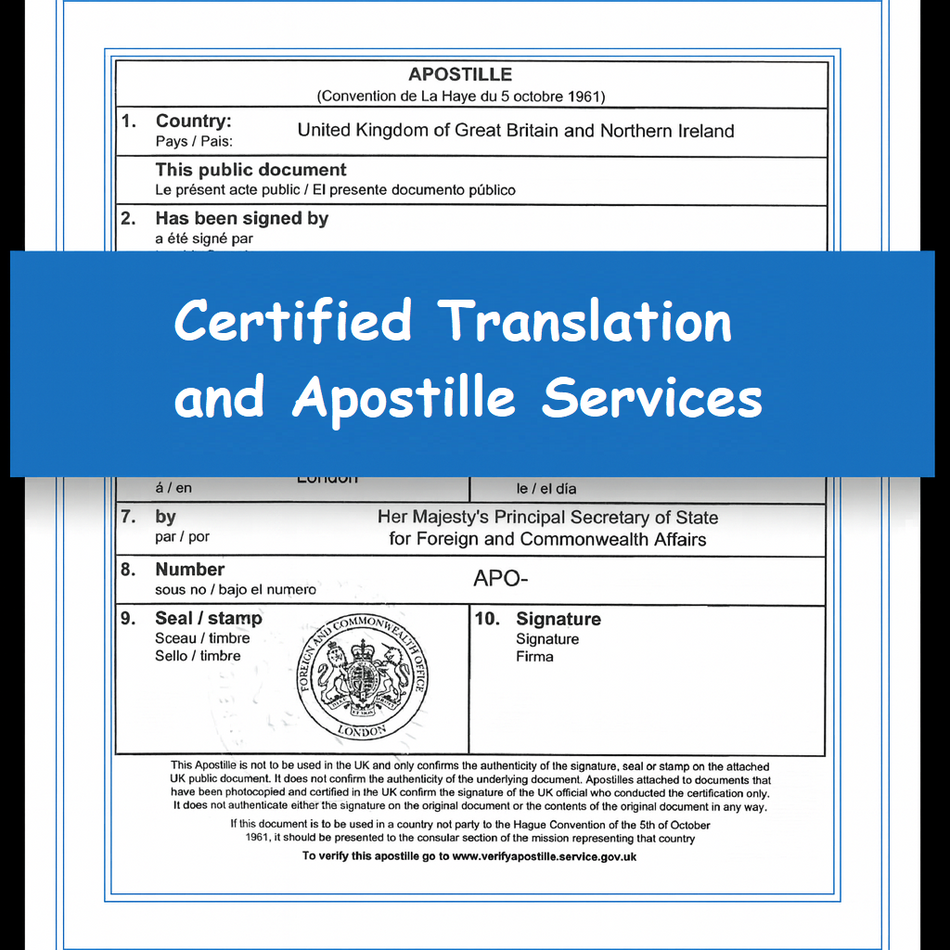 Document Translation + Apostille Service