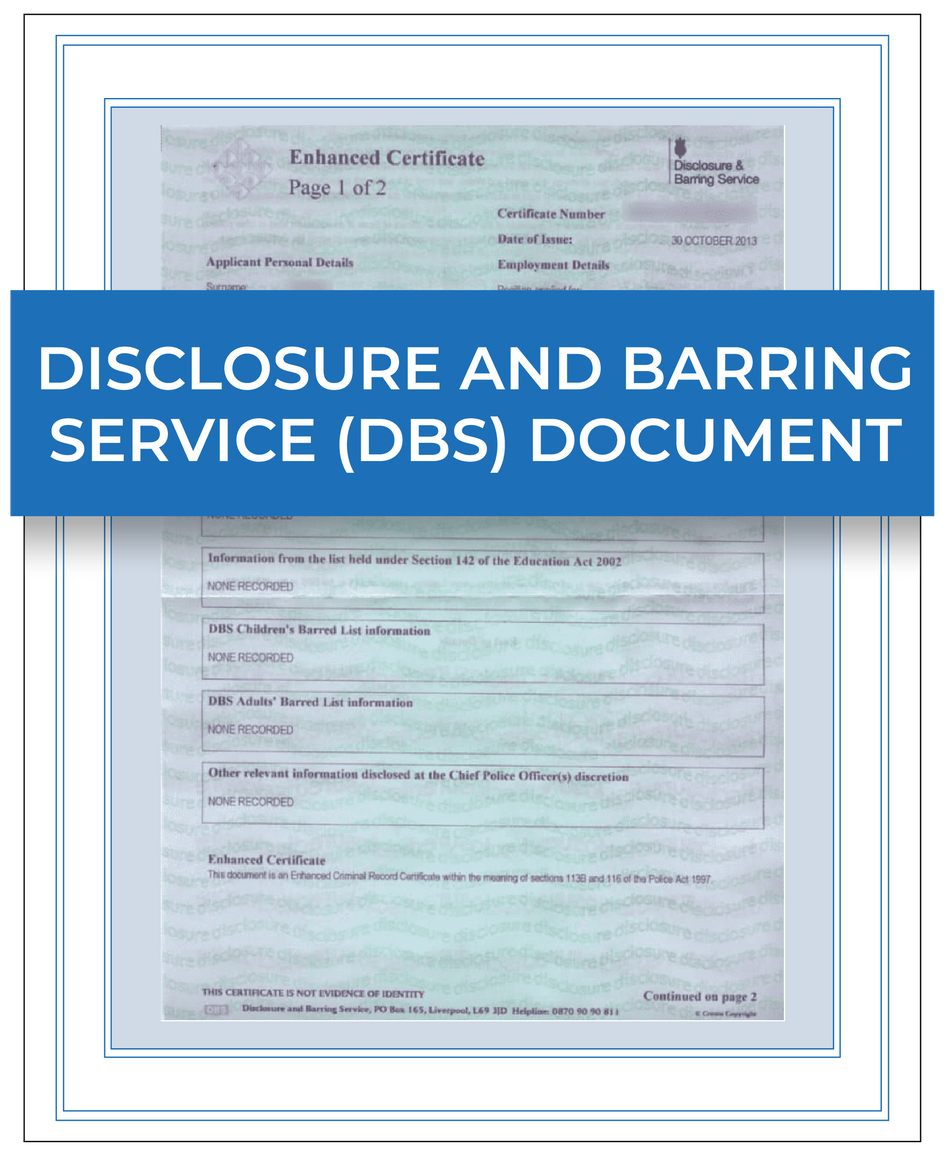 Disclosure and Barring Service (DBS) document – Next Day Apostille Service