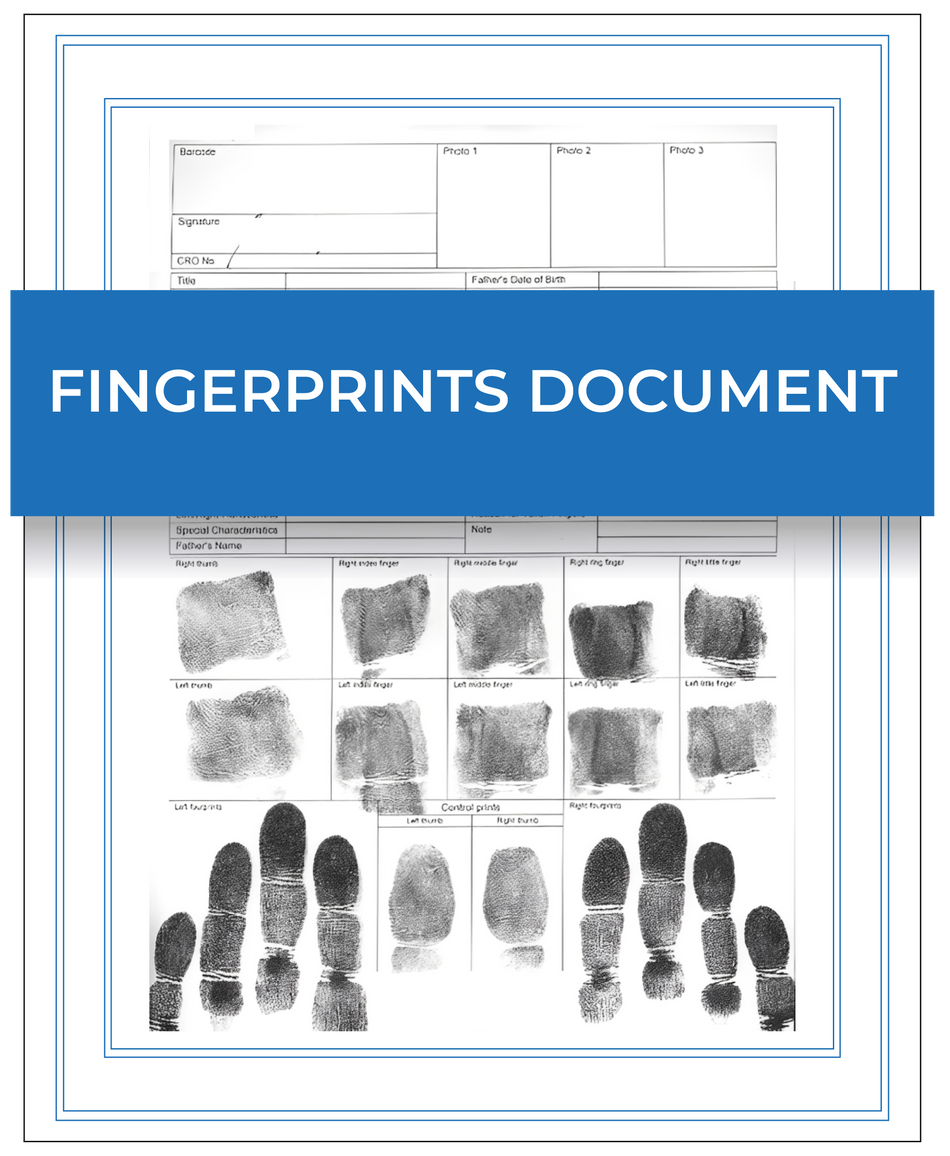 Fingerprints document – Next Day Apostille Service