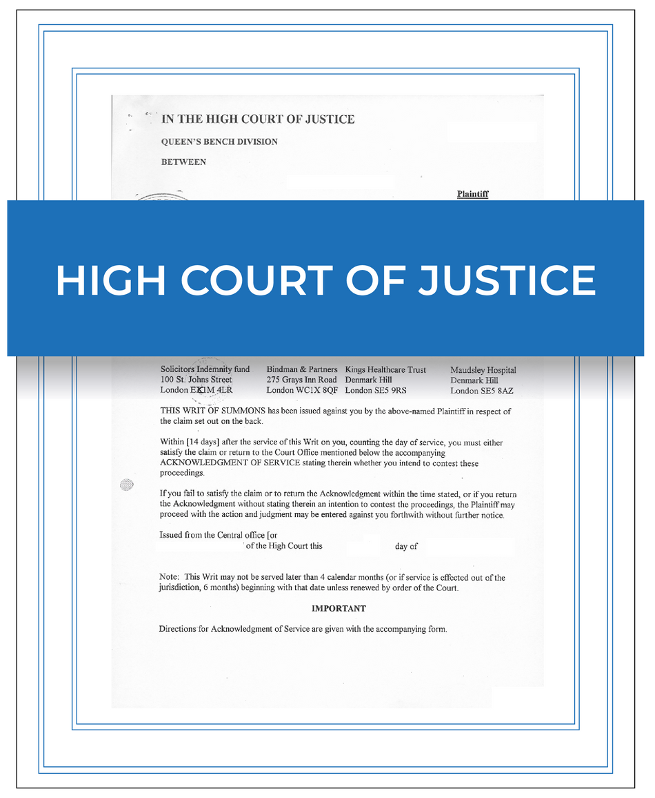 High Court of Justice document – Next Day Apostille Service