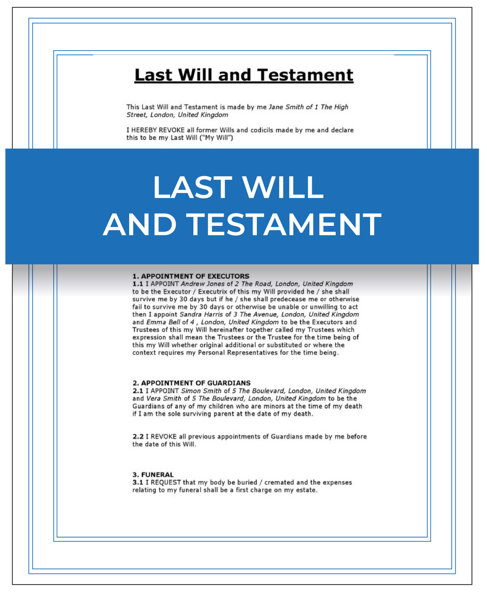 Last will and testament – Next Day Apostille Service