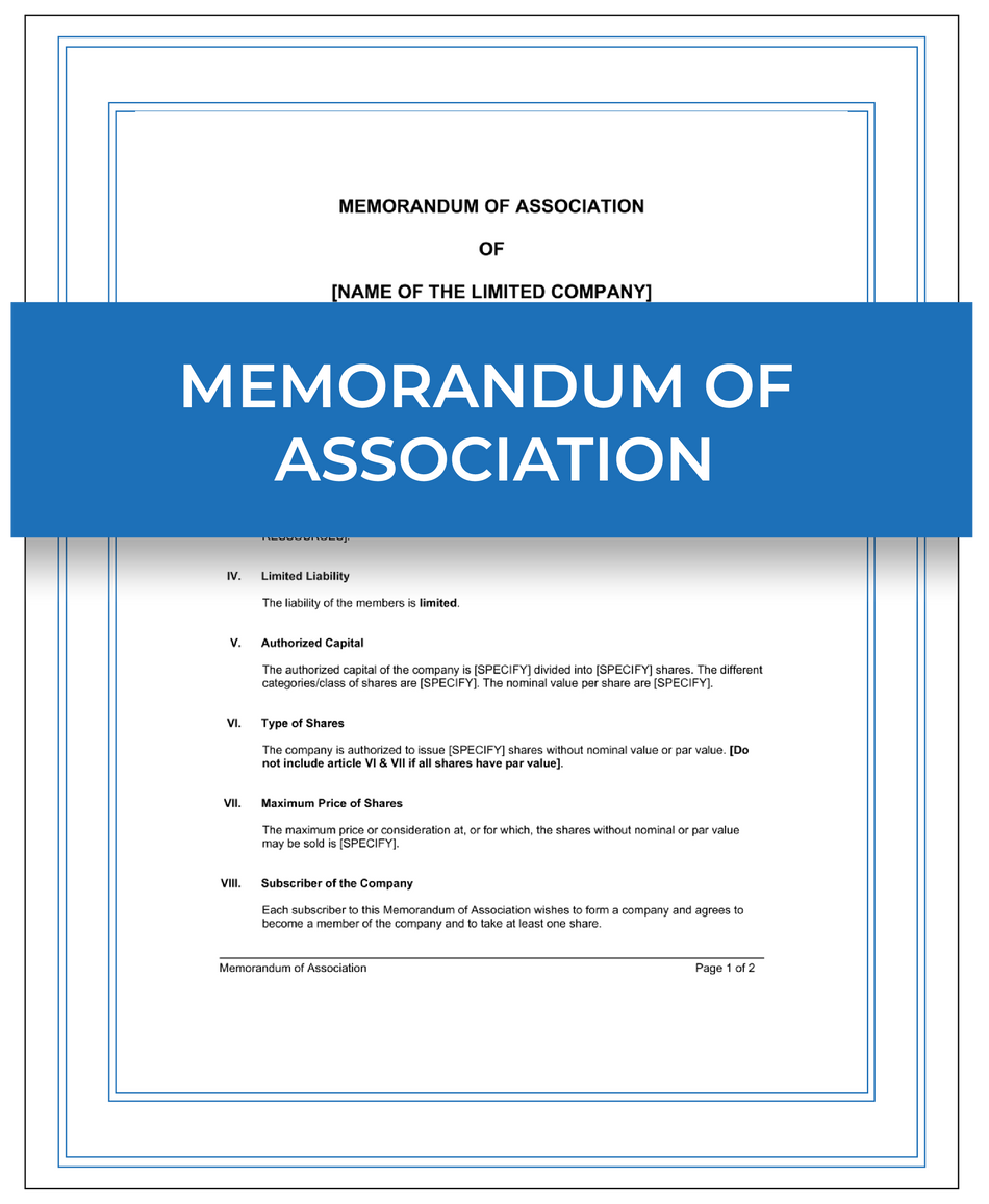 Certificate of memorandum – Next Day Apostille Service