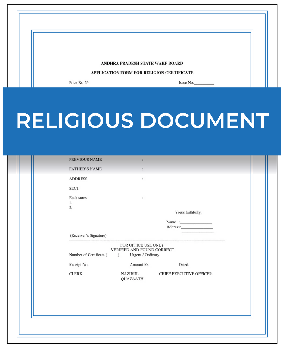 Religious document – Next Day Apostille Service