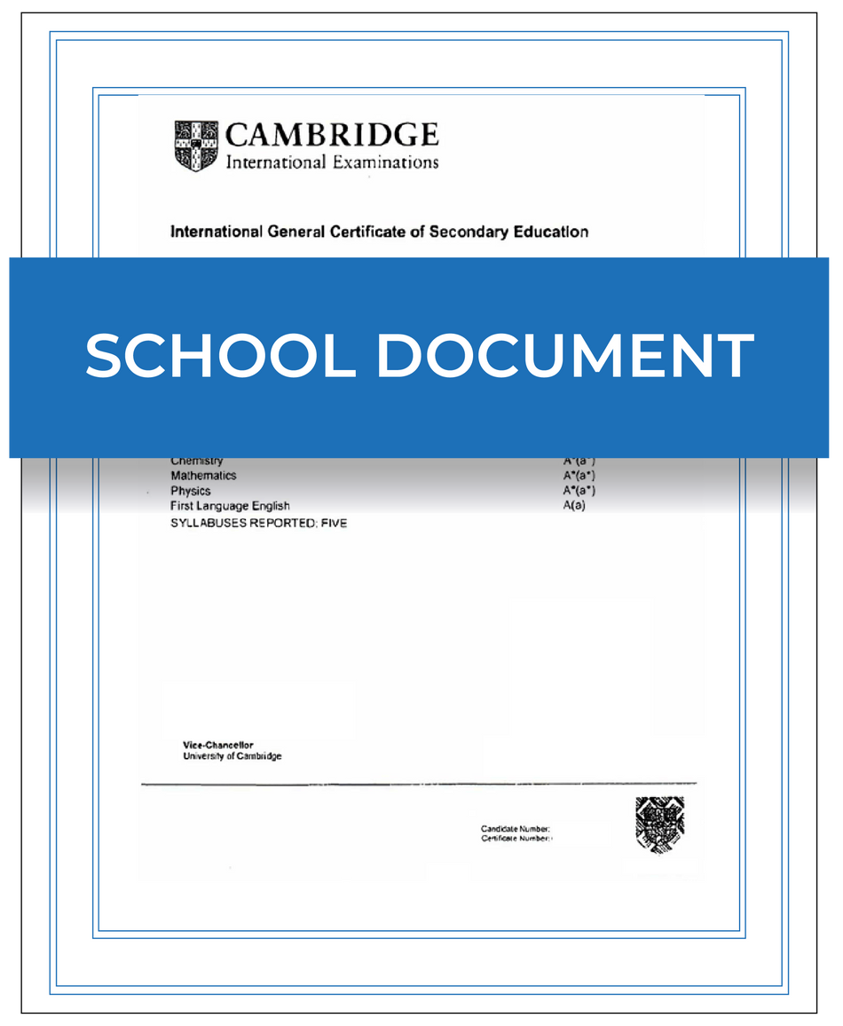 School document – Next Day Apostille Service
